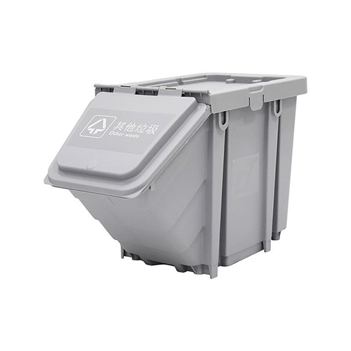 25L多色垃圾分类收纳箱 灰色盖（可回收物）不带轮 CB O25GY
