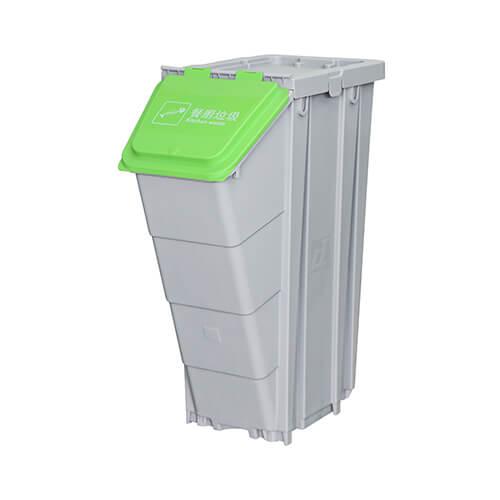 50L多色垃圾分类收纳箱 绿色盖（餐厨垃圾）不带轮 CB K50GYG