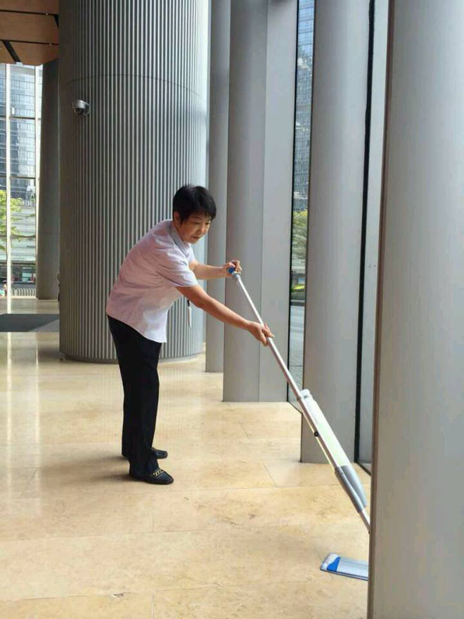 施达喷洒平拖系统被应用在汇丰银行广州总部（广州太沽汇）