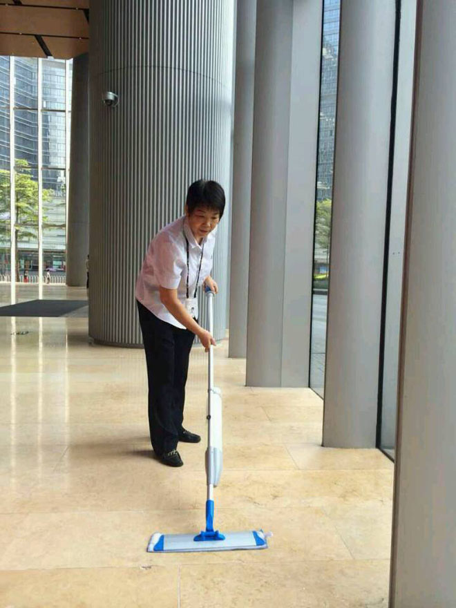 施达喷洒平拖系统被应用在汇丰银行广州总部（广州太沽汇）